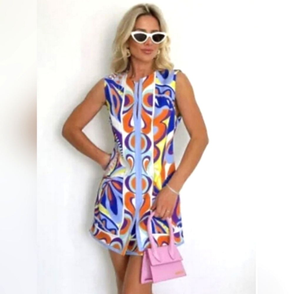 NWOT ZARA MUTLI-COLOR BOHO MINI DRESS